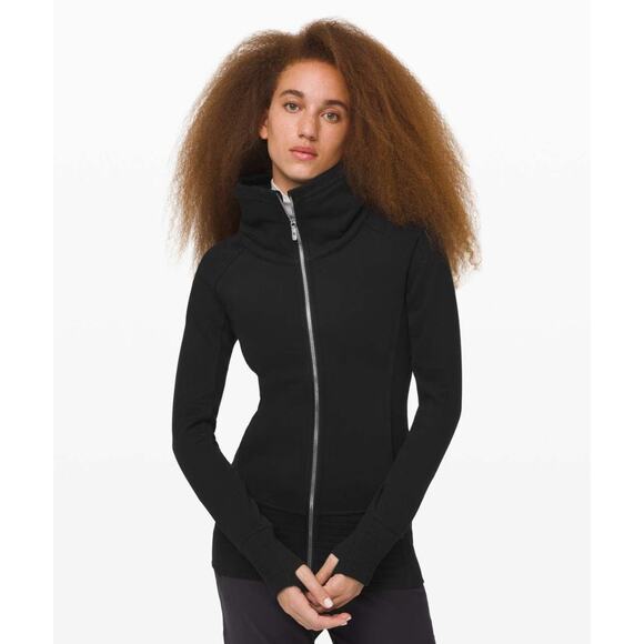 Lululemon Black Radiant Jacket II Full Zip Active Performance Running Gym Sz 10 - Picture 1 of 8